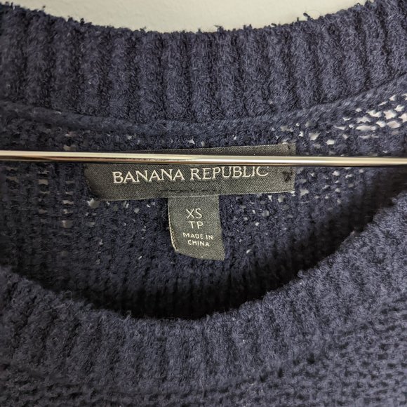 Banana Republic High-Low Knit Sweater, Navy, Women's XS - Picture 3 of 6